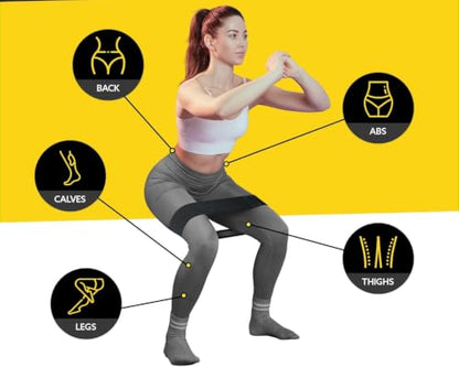 Resistance Bands for Legs & Glutes – Anti-Slip Fabric Hip Bands with Light, Medium & Heavy Resistance, Wide Durable Workout Loops for Squats, Hips, Strength Training & Home Fitness | Set of 3