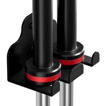 XZHXFX Barbell Wall Holder,Barbell wall Mount Hanger, - color: Black 2 hooks