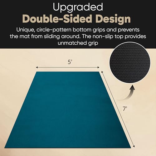 Gorilla Mats Large Yoga Mat – 6'x4', 7'x5' (8mm) Extra Thick & Wide Non-Slip Exercise Mat for Home Gym Flooring – Ultra Comfortable Workout Floor Mat for Barefoot Fitness, Anti Fatigue, Stretching