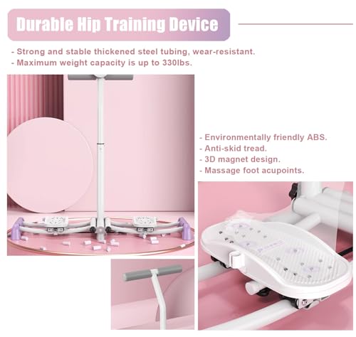 Ski Training Machine Elderly Women Thigh Training Machine, Pelvic Floor Exercise Equipment 330LB Load-Bearing, Fitness Beginner Slimmer, Rotating Legs Trainer