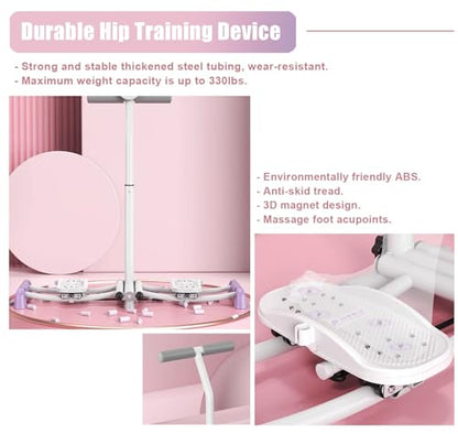 Ski Training Machine Elderly Women Thigh Training Machine, Pelvic Floor Exercise Equipment 330LB Load-Bearing, Fitness Beginner Slimmer, Rotating Legs Trainer