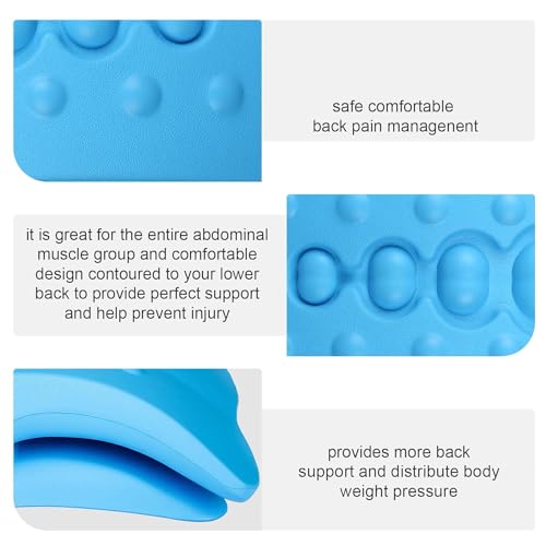 Z3 Back Stretcher for Back Pain Relief, Lower Back Stretcher Back Stretching Cushion, Lumbar Stretcher Device Helps with Spinal Stenosis Herniated Disc Sciatica Nerve, Blue (Blue)