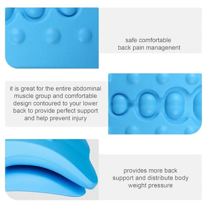 Z3 Back Stretcher for Back Pain Relief, Lower Back Stretcher Back Stretching Cushion, Lumbar Stretcher Device Helps with Spinal Stenosis Herniated Disc Sciatica Nerve, Blue (Blue)
