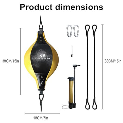 Double End Boxing Speed Bag: Speed Bags for Boxing Reaction Agilit & Hand Eye Coordination Training - Boxing Reflex Ball for Home Gym