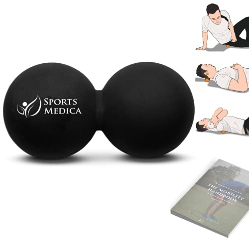 Peanut Massage Ball - Double Lacrosse and Peanut Ball Therapy | Trigger Point Deep Tissue Exercise | Back Muscle Foam Roller for Myofascial Release | Suboccipital Spine Device - Pressure Point - color: Black Peanut Ball