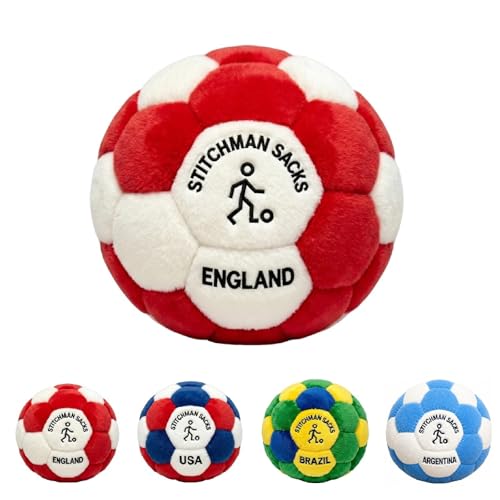 TREBIN Professional Hacky Footbag for Adults, Sand Filled Footbag for Agility Training and Juggling, Footbags for Trick Stalls, Fidget Toy and Stress Relief for All Skill Levels - color: #002 England