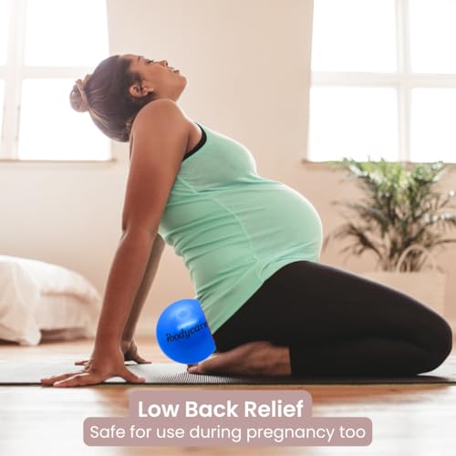 Pilates 4" (10cm) Mini Ball for AeroPilates, Yoga, Fitness, Strength, Mat Pilates - color: Blue