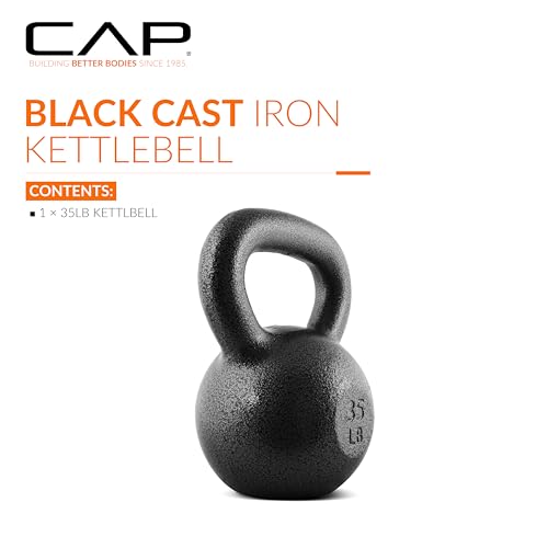 CAP Barbell Cast Iron Kettlebell - Singles and Sets, Multiple Weight Choices - size: 34.4 Pounds