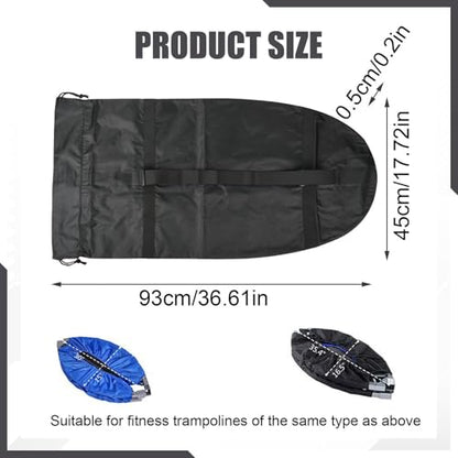 Yiju Trampoline Storage Carrier Bag for Foldable Mini Trampoline Universal Rebounder Pouch Carry Bag for Sports Gym Home Fitness