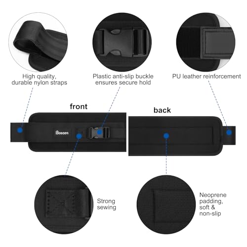 Hip Thrust Belt, Hip Thrust Belt for Dumbbells Heavy, Booty Belt for Hip Thrust with 6.5mm Thick Non-slip Padding & 400lbs Load-Bearing, Hip Thrust Band for Gym, Home Workouts, Dumbbell, Kettlebells