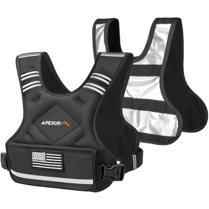 Adjustable Weighted Vest, 4-10lb/12-18lb/20-32lb Vest with 6 Ironsand Weights and Large Pocket, Weight Vest for Men Women Strength Training, Running, Walking - color: Black-with Waterproof Layer, size: 4-10lbs