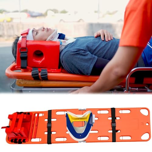 Compact Stretcher Backboard Rescue Kit, Lightweight Floating Spine Board for Water Rescue, for Beach/Pool/River Emergencies, with Head Neck Immobilization