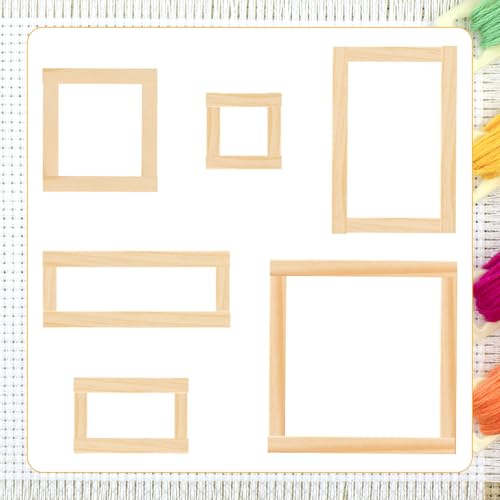12pcs Needlepoint Stretcher Bars, 3 Sizes Wooden Needlework Canvas Stretcher Bars with Tacks Remover & Thumb Tacks Embroidery Stitch Frame Set for Canvas Stretching Craft Supplies