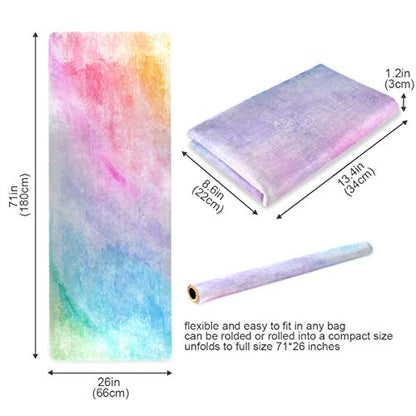 Qilmy Fantasy Mandala Pattern Yoga Mat, Non-Slip Texture Pro Yoga Mat Eco Friendly Exercise & Workout Mat for Yoga, Pilates and Floor Exercises