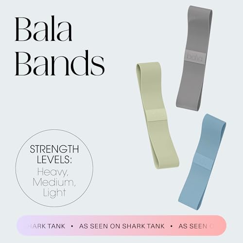 Bala Bands Resistance Bands, Non-Slip Fabric Exercise Bands - color: SEA, SAGE, HEATHER, size: Resistance Bands (Set of 3)