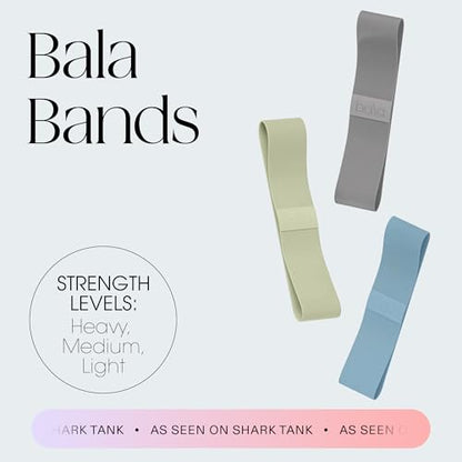Bala Bands Resistance Bands, Non-Slip Fabric Exercise Bands - color: SEA, SAGE, HEATHER, size: Resistance Bands (Set of 3)