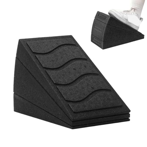 Calf Stretch Wedge Squat - Slant Board Incline Ramp | Non Slip Exercise Support For Ankle Mobility Stretching Gym Home Office Travel Fitness Training Muscle Relief Performance Booster Recovery Use