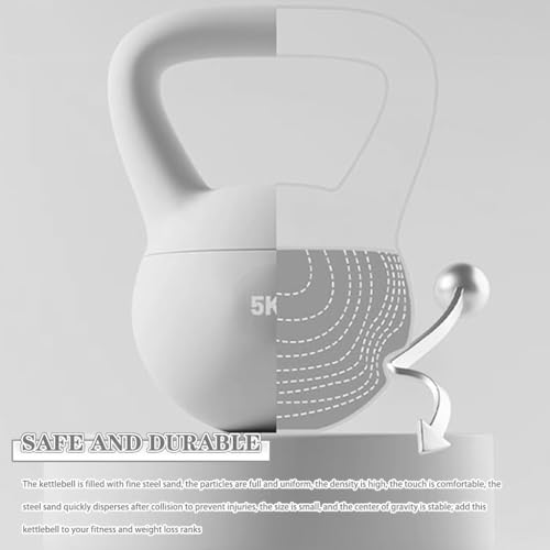 Kettle Bells Women Gym Beginner Exercise Soft Kettlebell, Office Strength Training Kettle Ball, Does Not Damage The Floor, Buttocks/Slimming(Blue-8kg)
