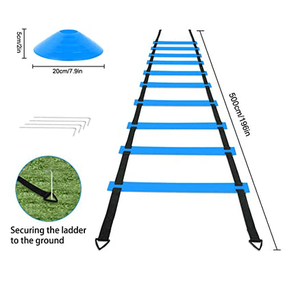 HOTOOLME Agility Training Equipment Set, Soccer Training Equipment for Kids,Football Training Equipment,Agility Ladder Speed Training Equipment