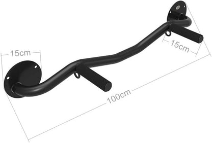 Pull Up Bar, Heavy Duty Chin Up Bar Wall Mount with Exercise Bands, Max Weight 660 LBS, Wall-Mounted Strength Training Pull-UP Bars