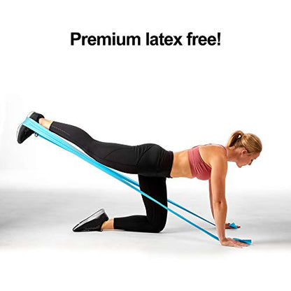 Resistance Band for Working Out | Super Exercise Bands 8,16,24 Yard Bulk Rolls |10 Strengths in Light Medium and Heavy Resistance Bands | Latex Free Workout Bands Including App and e-Book - size: 16 Yards, style: Medium +