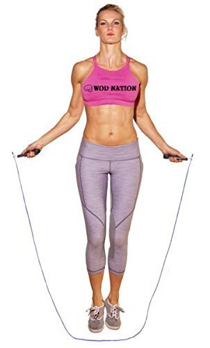 WOD Nation Adjustable Speed Jump Rope For Men, Women & Children - Blazing Fast Fitness Skipping Rope Perfect for Boxing, MMA, Endurance