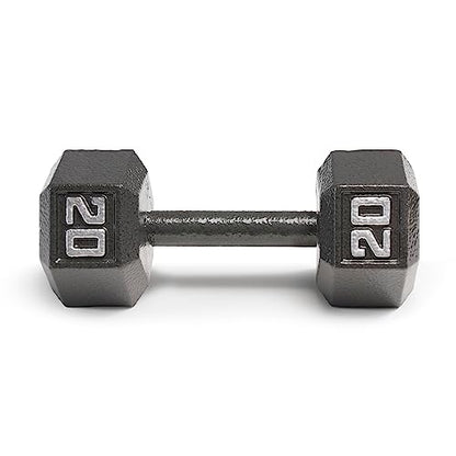 Marcy Cast Iron Hex Dumbbells Collection - Available size from 3-lb to 100-lb, SOLD INDIVIDUALLY - style: 20lbs