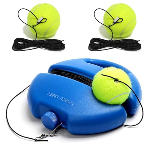 Tennis Ball Training Baseboard, Tennis Trainer Rebound Ball with String, Solo Tennis Practice Rebounder for Backyard, Court,Garage, Self Tennis Training Equipment Set for Adult,Beginner