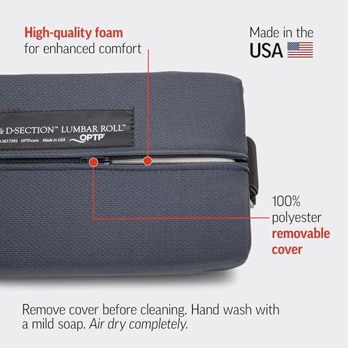 OPTP The Original McKenzie D-Section Lumbar Roll – Large, Firm Density