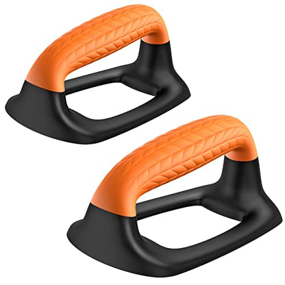 SELEWARE Push Up Bars Pushup Stands Push Up Handles w/Soft Rubber Handles - color: B: Black & Orange