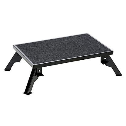 Stromberg Carlson 24″ x 16″ Adjustable RV Platform Step, Heavy-Duty Rust-Resistant Steel, Portable Step Stool for Campers, 4″ and 8″ Height, 300 lbs Capacity, Non-Skid Surface & Folding Legs