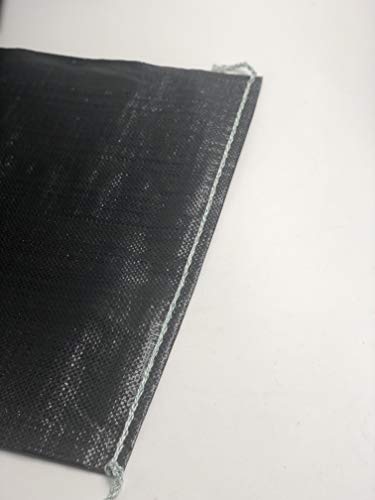 FAMI Empty Black Sandbags with Ties 16" x 25" - Woven Polypropylene Sandbags for Flooding, Flood Protection(10 Bags)