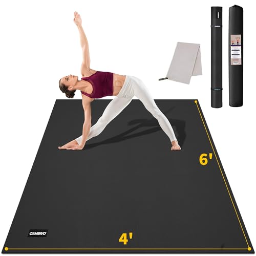CAMBIVO Yoga Mat for Women and Men, Extra Long and Wide Exercise Mat(72"x48"/84"x30"), Large Non Slip Workout Mat for Yoga, Pilates, Fitness, Barefoot Workouts, Home Gym Studio - size: 72" x 48" x 8mm