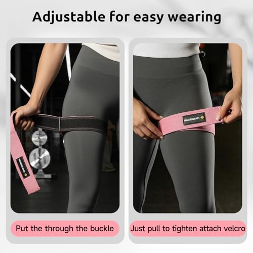 MANUEKLEAR Non-Slip Blood Flow Restriction Bands for Thighs, BFR Booty Bands for Women Glutes Leg, Adjustable Occlusion Thigh Bands for Workout Leg & Hip