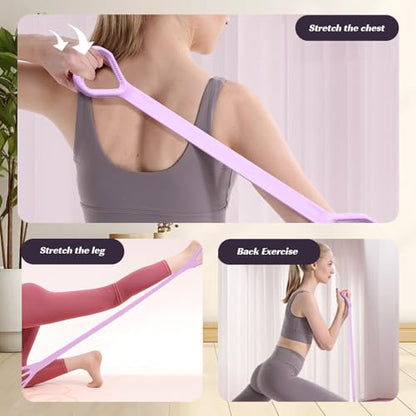 Resistance Bands, Figure 8 with Handles - color: Purple