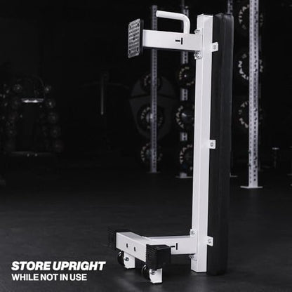 Titan Fitness Elite Series Single Post Flat Bench, Rated 1,000 LB, 2.5" Thick HeftyGrip Vinyl Pad, Dedicated Home Gym Competition Weightlifting & Strength Training Utility Bench - color: White
