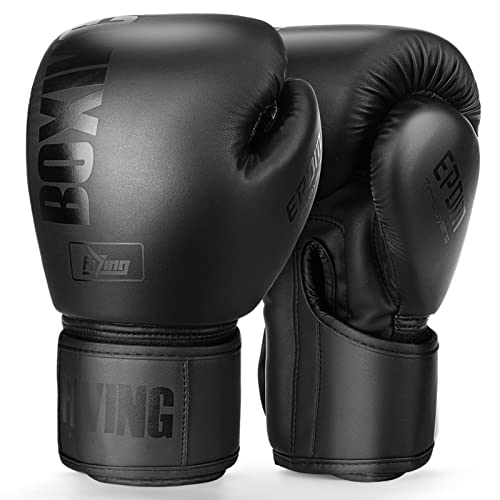 Boxing Gloves for Men Women Adults - color: Black, size: 10oz
