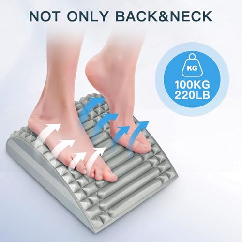Refresh - Neck & Back Stretcher, Neck Stretcher Posture Corrector, Lumbar Stretcher for Neck Pain Relief, Lower Back, Upper Back and Shoulder (Gray)