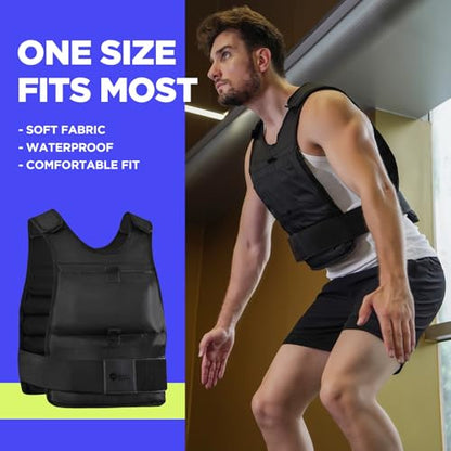 Adjustable Weighted Vest Men 13-22lbs Body Weight Vests Fast Adjust Weight Vest for Women Workouts Equipment for Strength Training Running (Adjustable 13~22LB)