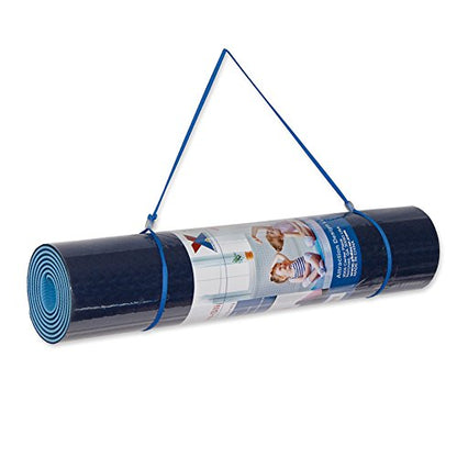 Attraction Design Yoga Mat Non Slip Exercise Mat Extra Thick Workout Mat for Yoga, Eco Friendly Exercise Yoga Mat High Density Fitness Pilates Mat with Carrying Strap, 72"x 24"x 6mm - color: Sky Blue