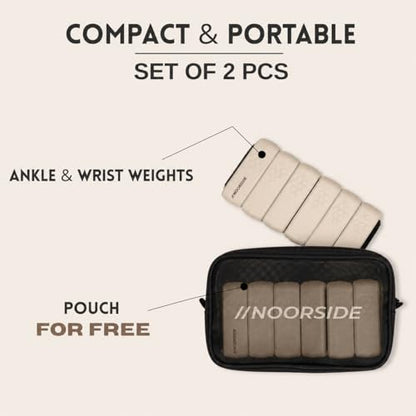 Adjustable Wrist & Ankle Weights for Women & Men – Wearable Weights Set for Walking, Pilates, Yoga, Barre, Running & Home Workouts – Comfortable Silicone Fitness Bands for Strength & Toning