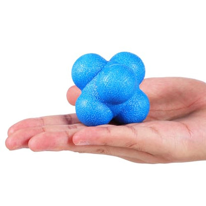 SEWACC 6 Pack Reaction Ball Set for Agility Training Hand Eye Coordination Reflex Workout Bounce Ball for Baseball Tennis Basketball Exercise