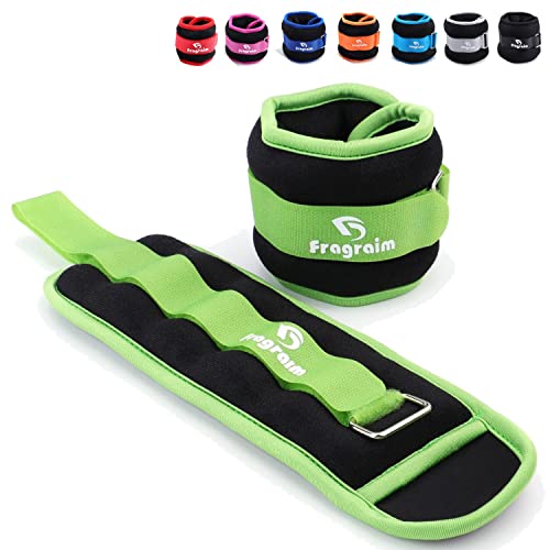 Ankle Weights for Women, Men and Kids - 1/2/3/4/6/8/10/12/15/20 LBS 1 Pair Strength Training Wrist/Leg/Arm Weight with Adjustable Strap for Jogging, Gymnastics, Aerobics, Home Fitness, Physical Therapy - style: 2Lbs Pair (1lb x 2) - Green