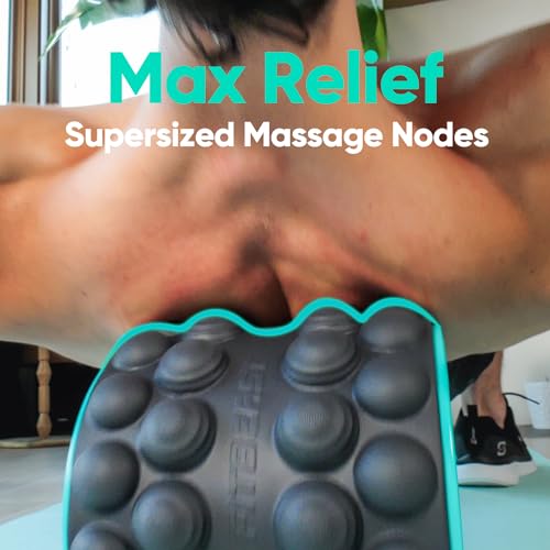 FitBeast Back Roller, Back Wheel Foam Roller - Targeted Muscle Roller for Deep Tissue Massage, Back Stretcher - color: Blue, size: 12''