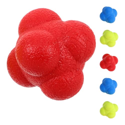 6pcs Hexagon Agility Reflex Training Balls 5.5cm Sturdy Reaction Speed and Hand-Eye Coordination Balls for Adults Sports Fitness Exercises