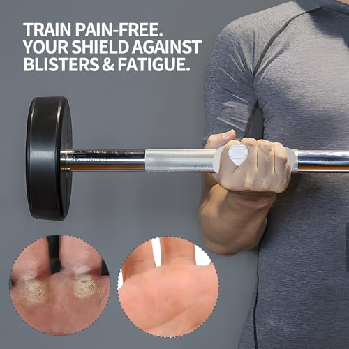 Anti-Slip Weight Lifting Gloves for Men & Women, Ergonomic Silicone Palm Workout Grips, Gym Training Gloves for Pull-Ups, Dumbbell, Barbell, Callus Protection - size: 2 Pairs