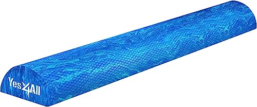 Yes4All EVA Firm Foam Roller for Stretching, Half Yoga Back Roller for Muscle Massage for Pilates, Yoga, Balance & Core Exercises - 12/36 inches