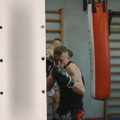 Hemobllo Wall-Mounted Workout Sandbag Triplet Bag 110x40cm Hanging Type Empty Boxing Bag Fitness Training for Boxing Muay Thai Kickboxing