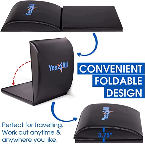 Yes4All Abdominal Exercise Pads, Foldable Ab Workout Equipment for Home Gym Core Training & Back Stretching, Sit Up Mat for Floor Exercises