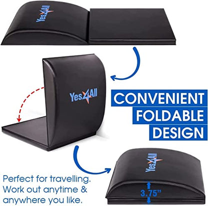 Yes4All Abdominal Exercise Pads, Foldable Ab Workout Equipment for Home Gym Core Training & Back Stretching, Sit Up Mat for Floor Exercises